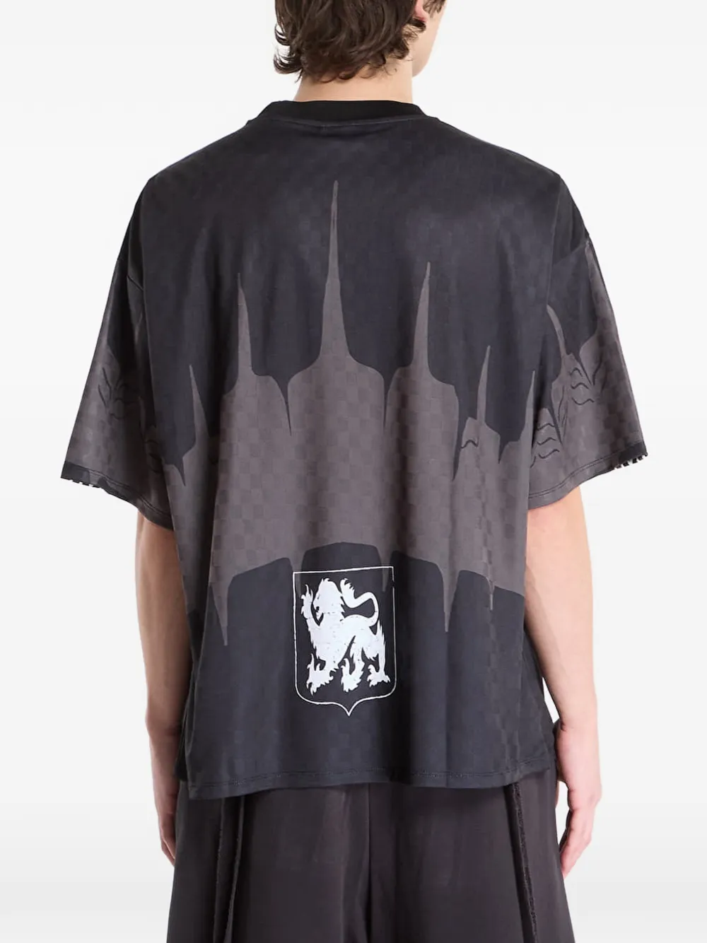 UMBRO T-shirt met logo-tape Zwart