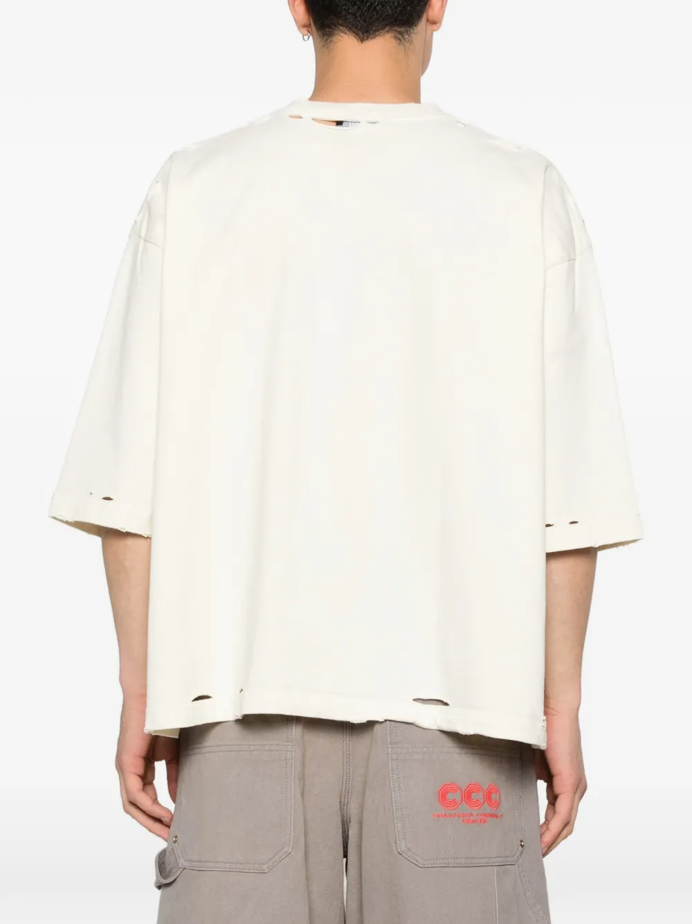 Willy Chavarria T-shirt met grafische print Beige