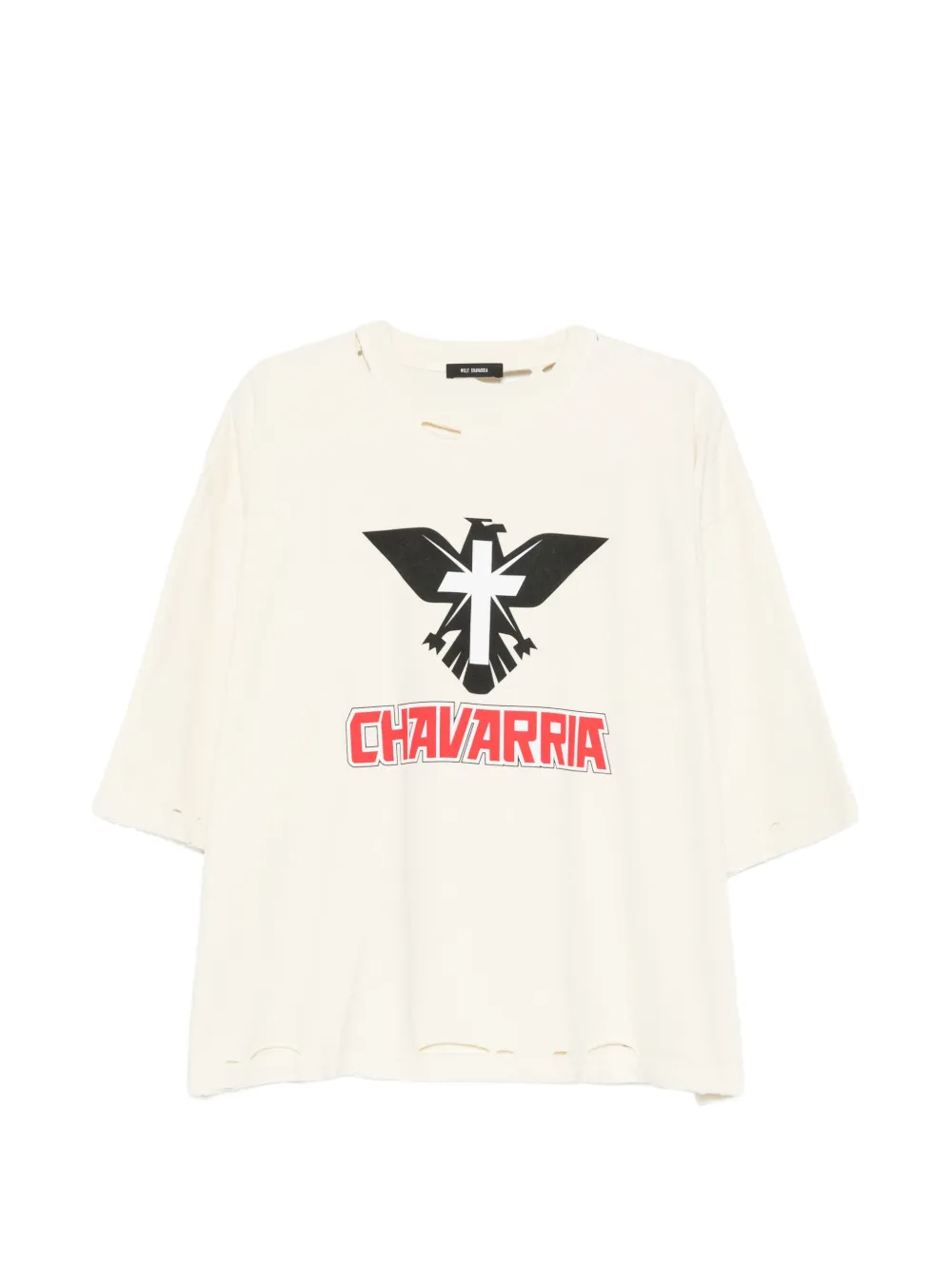 Willy Chavarria graphic-print T-shirt - Toni neutri
