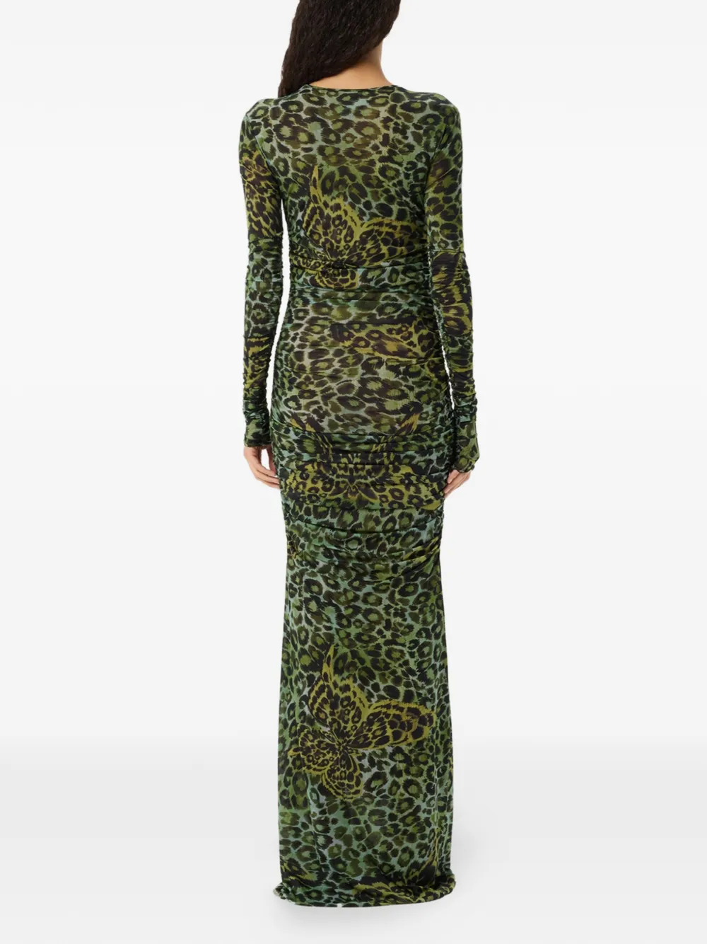 Blumarine Maxi-jurk met ruches Groen