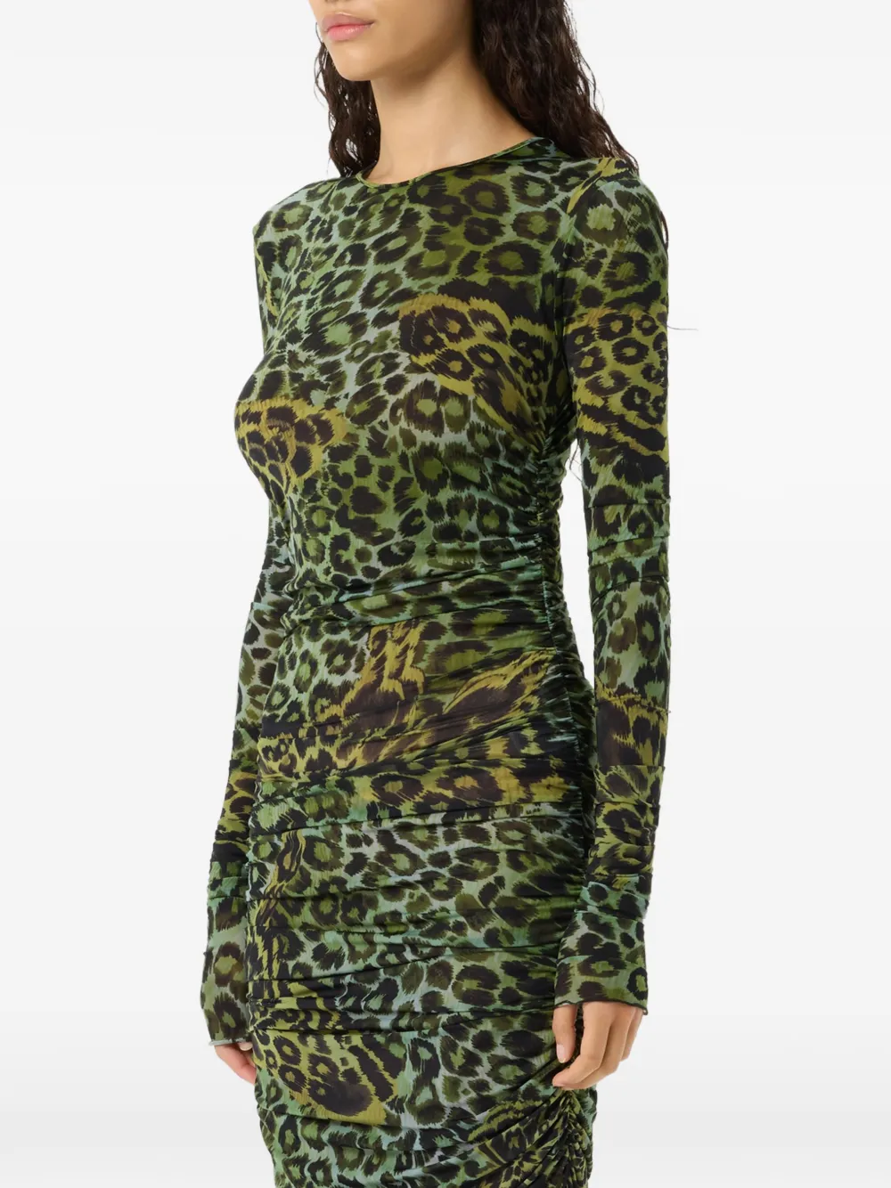 Blumarine Maxi-jurk met ruches Groen