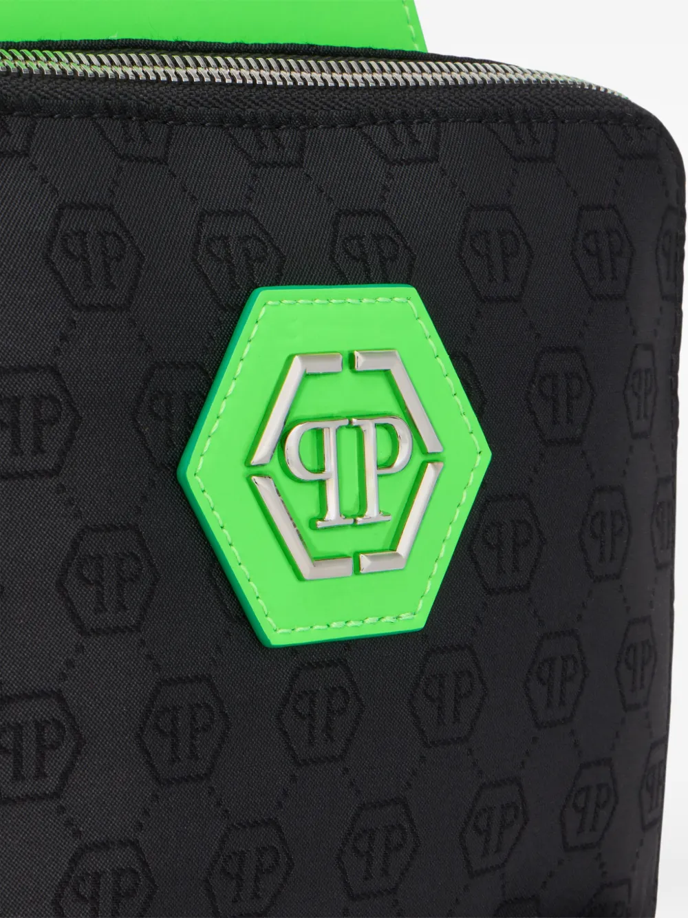 Philipp Plein Crossbodytas met monogram jacquard Zwart