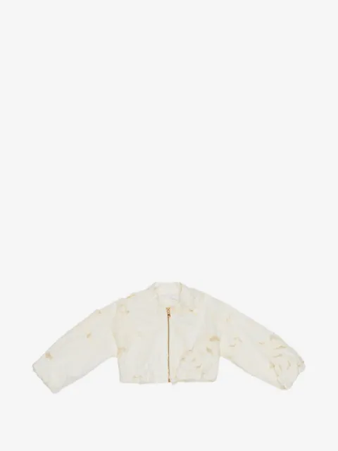 Miss Grant Kids floral cropped jacket