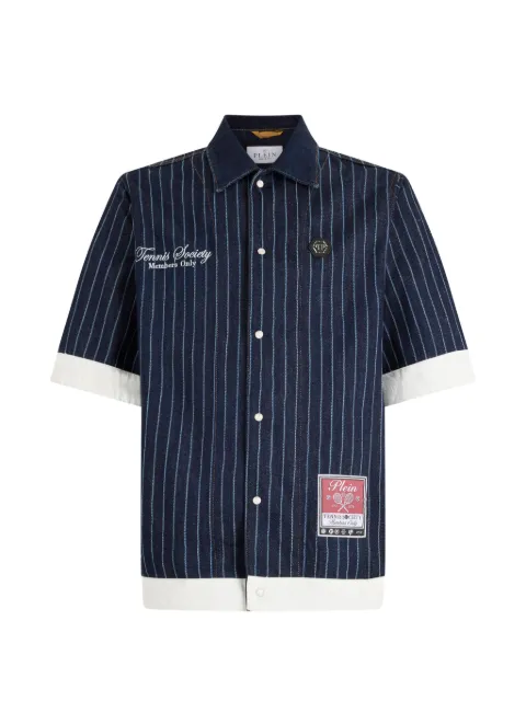 Philipp Plein pinstripe short-sleeve shirt