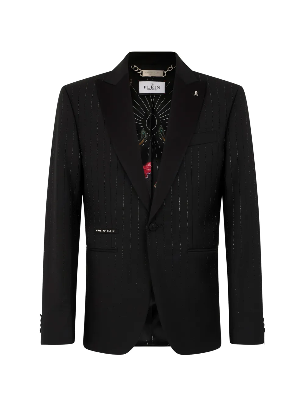 Philipp Plein degraded stones blazer - Nero