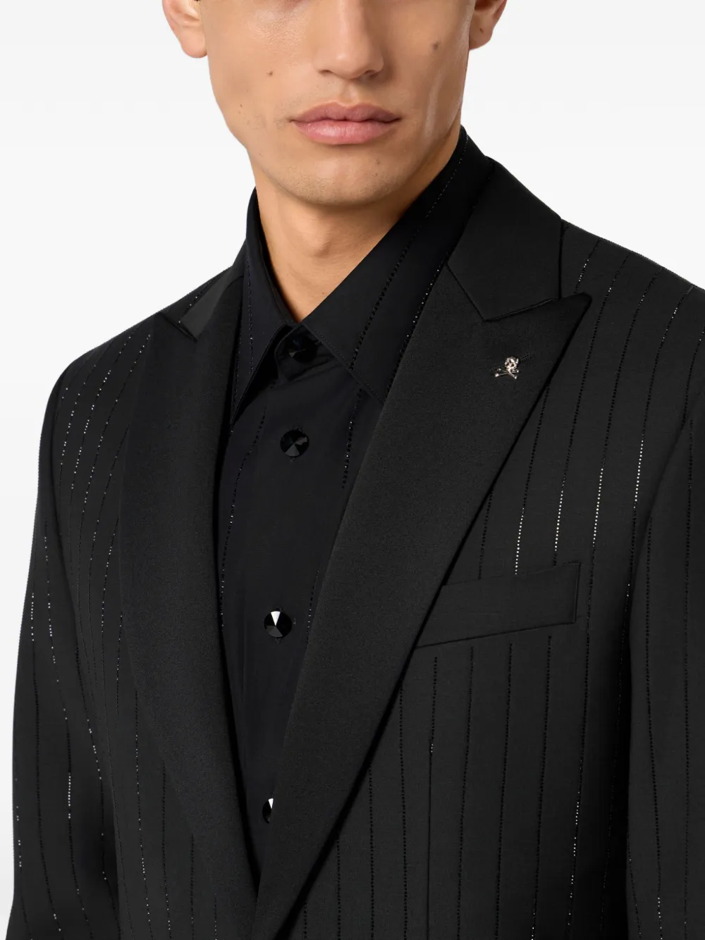 Philipp Plein Blazer met gedegradeerde stenen Zwart