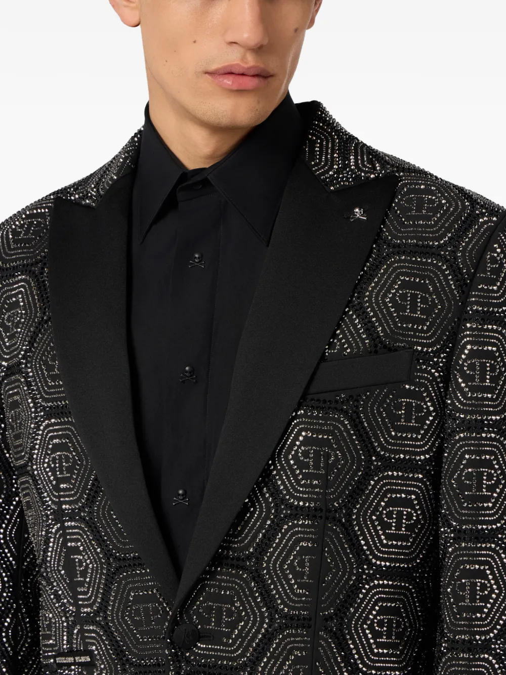 Philipp Plein Blazer met monogram Zwart