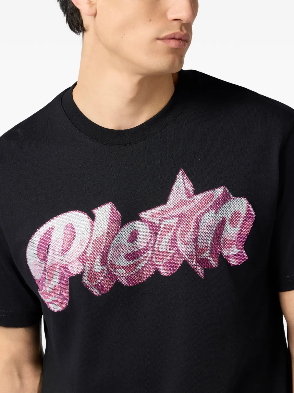 Philipp Plein T-shirt met ronde hals Zwart