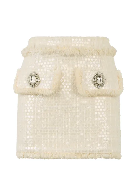 Philipp Plein falda corta de tweed