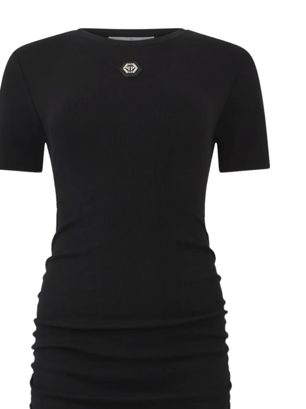 Philipp Plein Maxi-jurk met logopatch Zwart