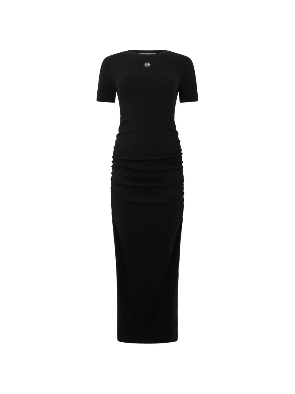 Philipp Plein Maxi-jurk met logopatch Zwart