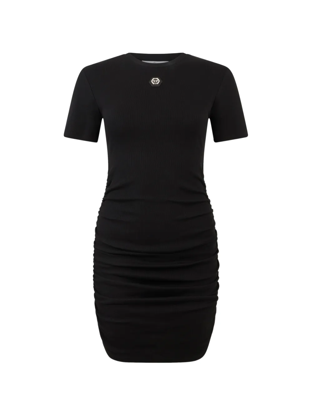 Philipp Plein Rückenfreies T-Shirtkleid mit Signatur-Anhänger - Schwarz