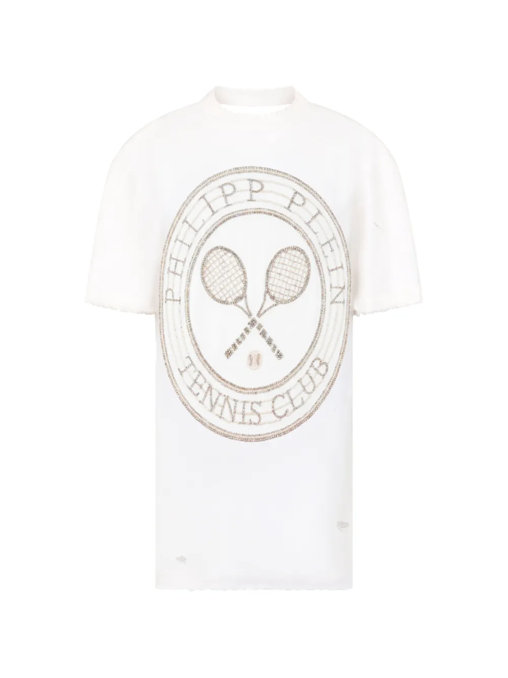 Philipp Plein Rückenfreies Tennis Club Kleid - Weiß