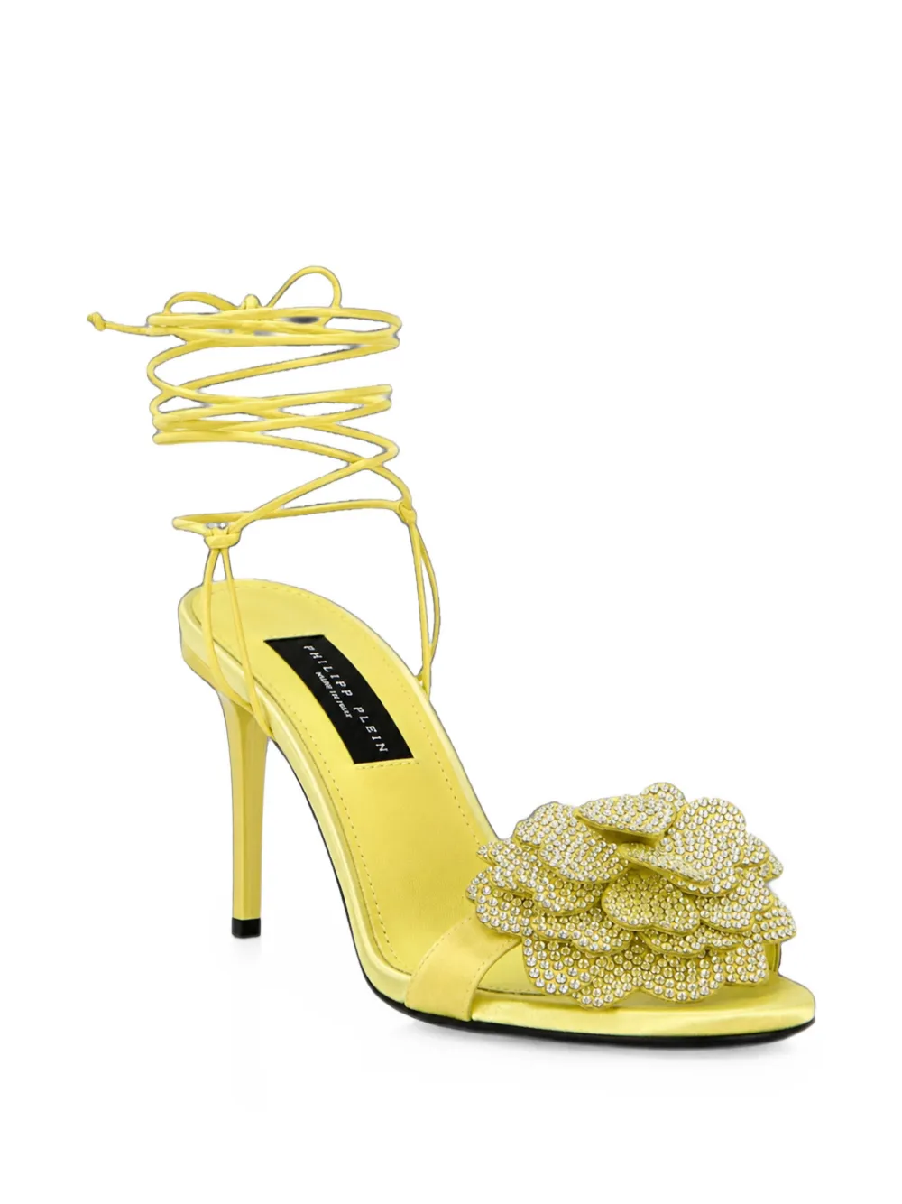Philipp Plein Sandalen met hoge hak en veters Geel