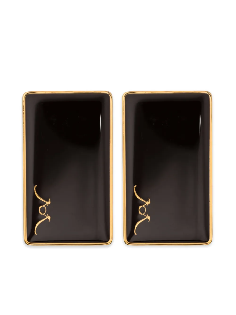 Rowen Rose logo-detail earrings - Oro