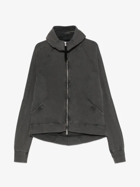 Thom Krom faded-effect zip-up hoodie