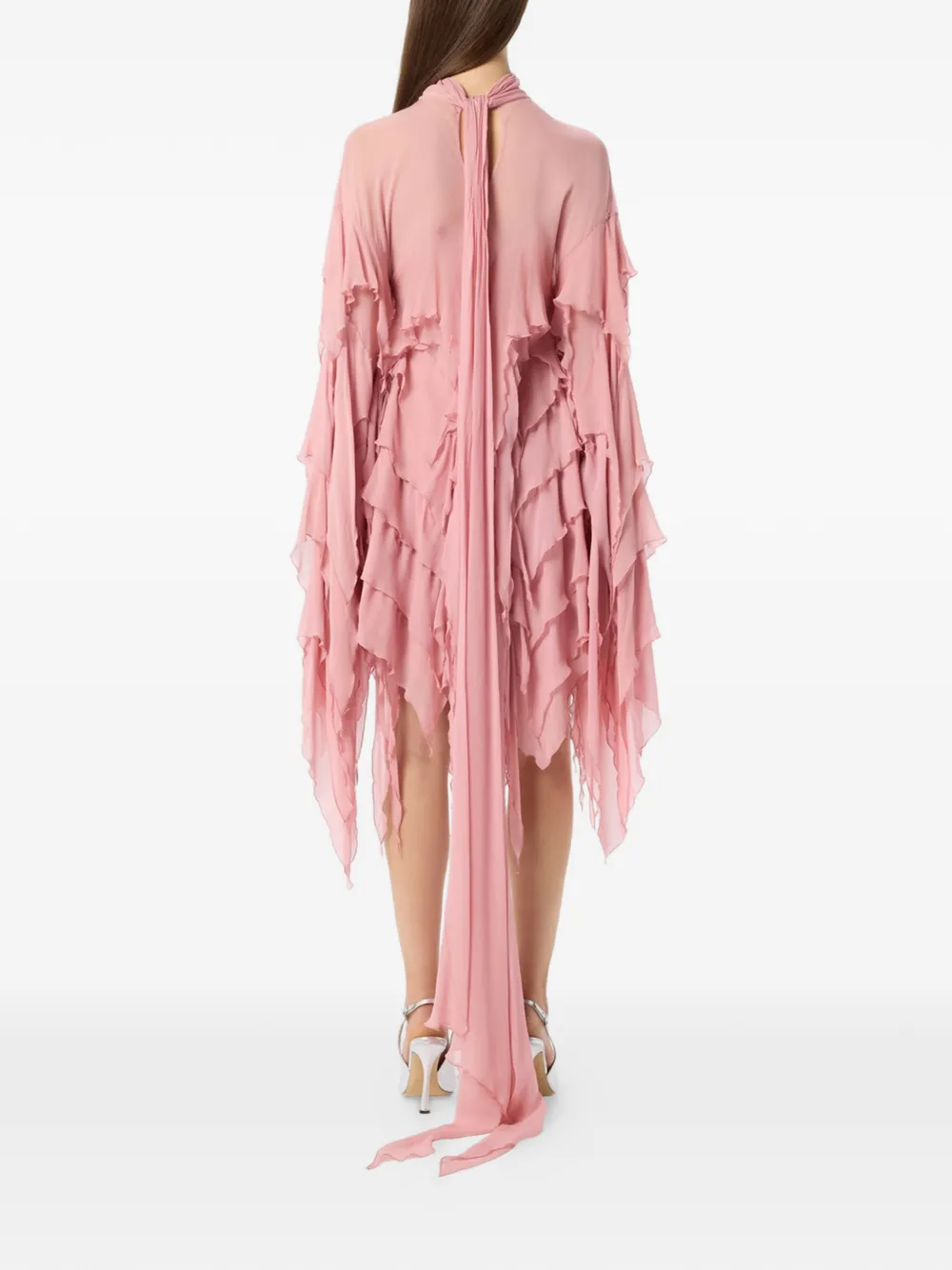 Blumarine Mini-jurk met ruches Roze