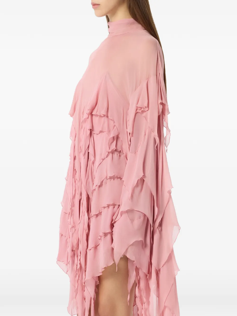 Blumarine Mini-jurk met ruches Roze