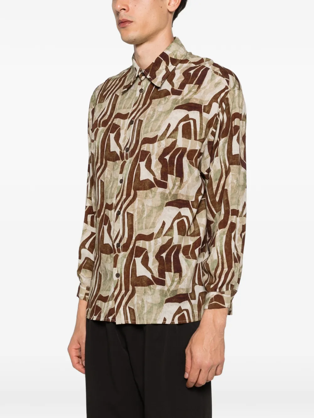  Imperial Camisa Con Estampado Abstracto - Marrón 