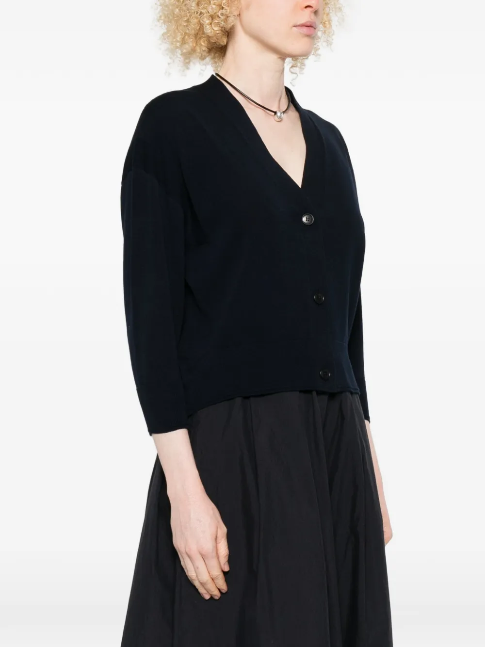  Nicholson & Nicholson Buttoned V-neck Cardigan - Blue 