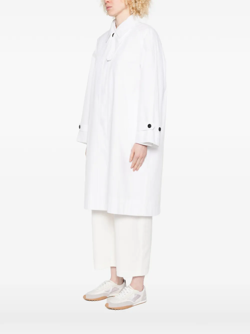  Nicholson & Nicholson Button-fastening Coat - White 
