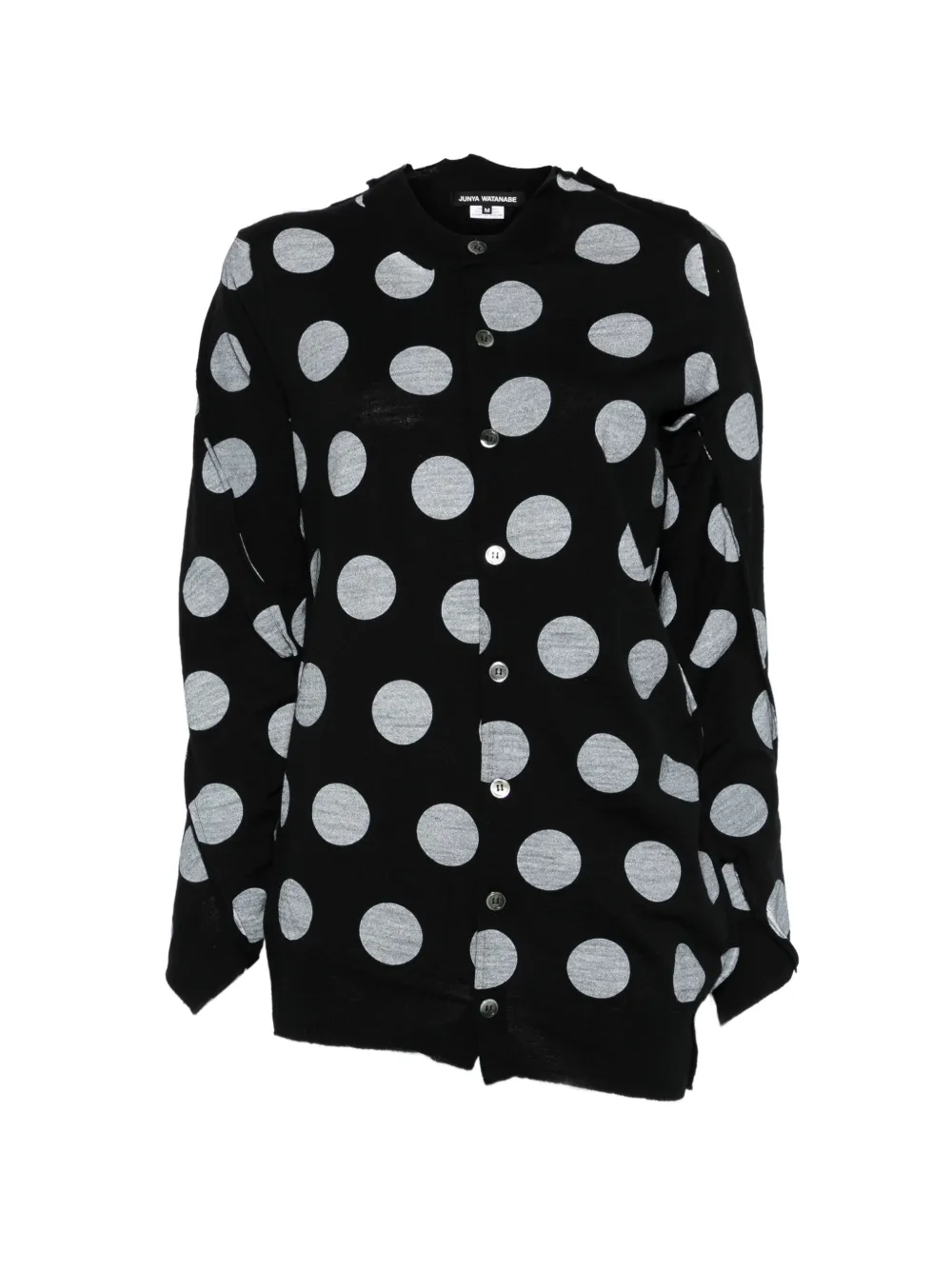 Junya Watanabe polka dot buttoned cardigan - Nero