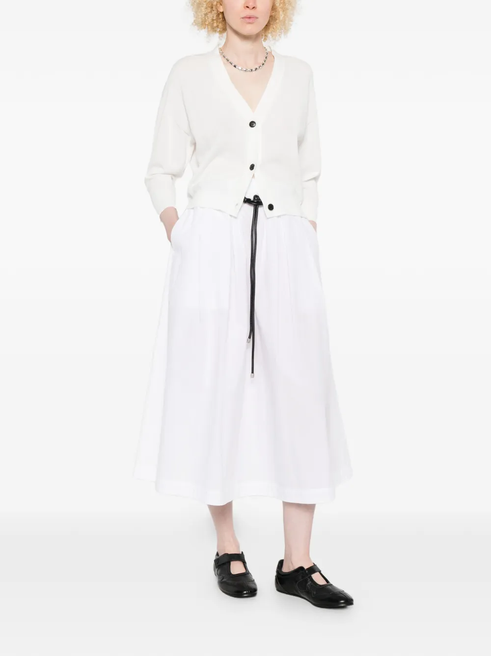  Nicholson & Nicholson Elasticated Skirt - White 