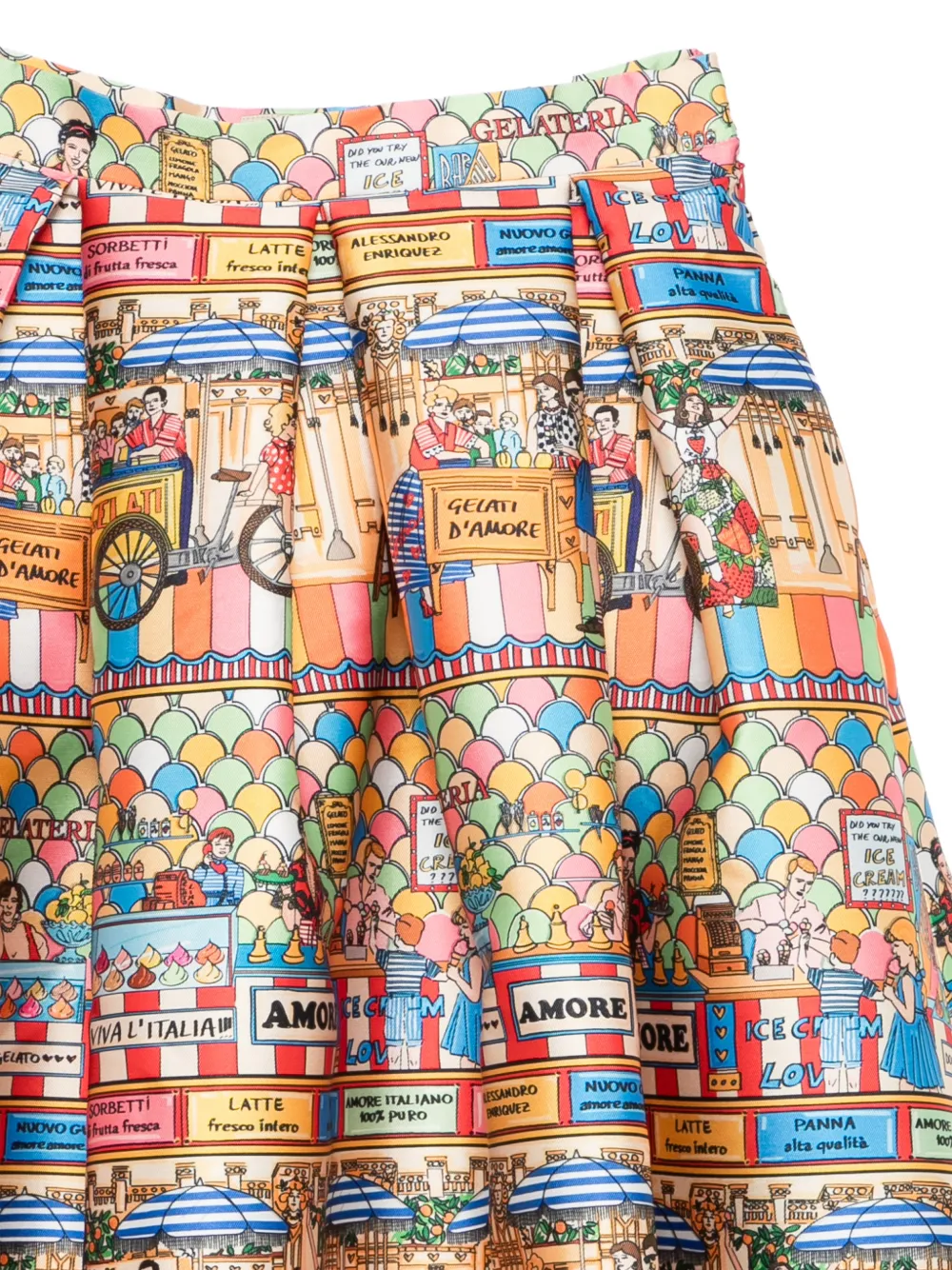  Alessandro Enriquez A-line Midi Skirt - Orange 
