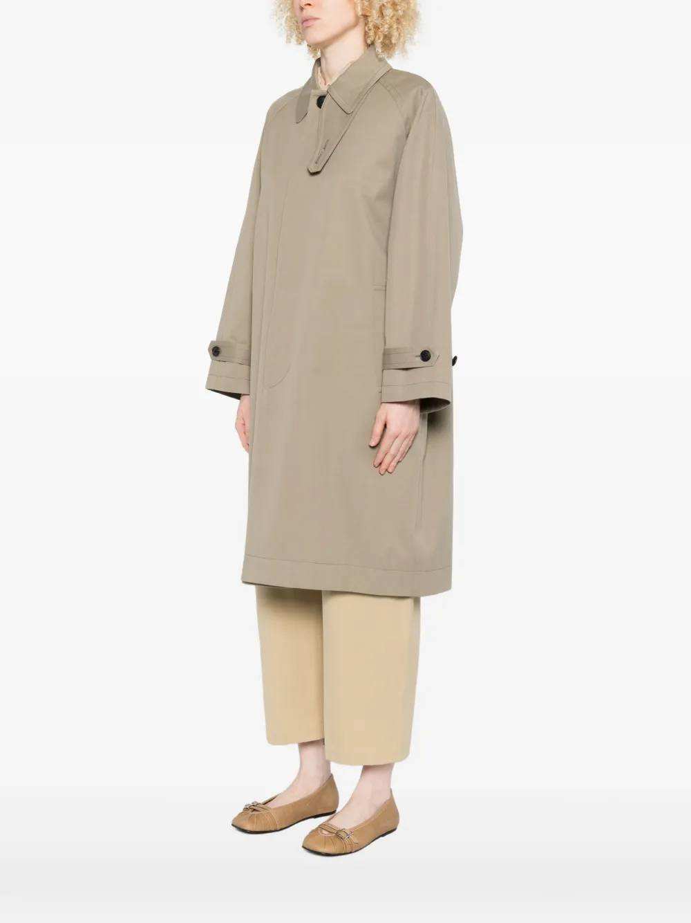  Nicholson & Nicholson Buttoned Trench Coat - Neutrals 