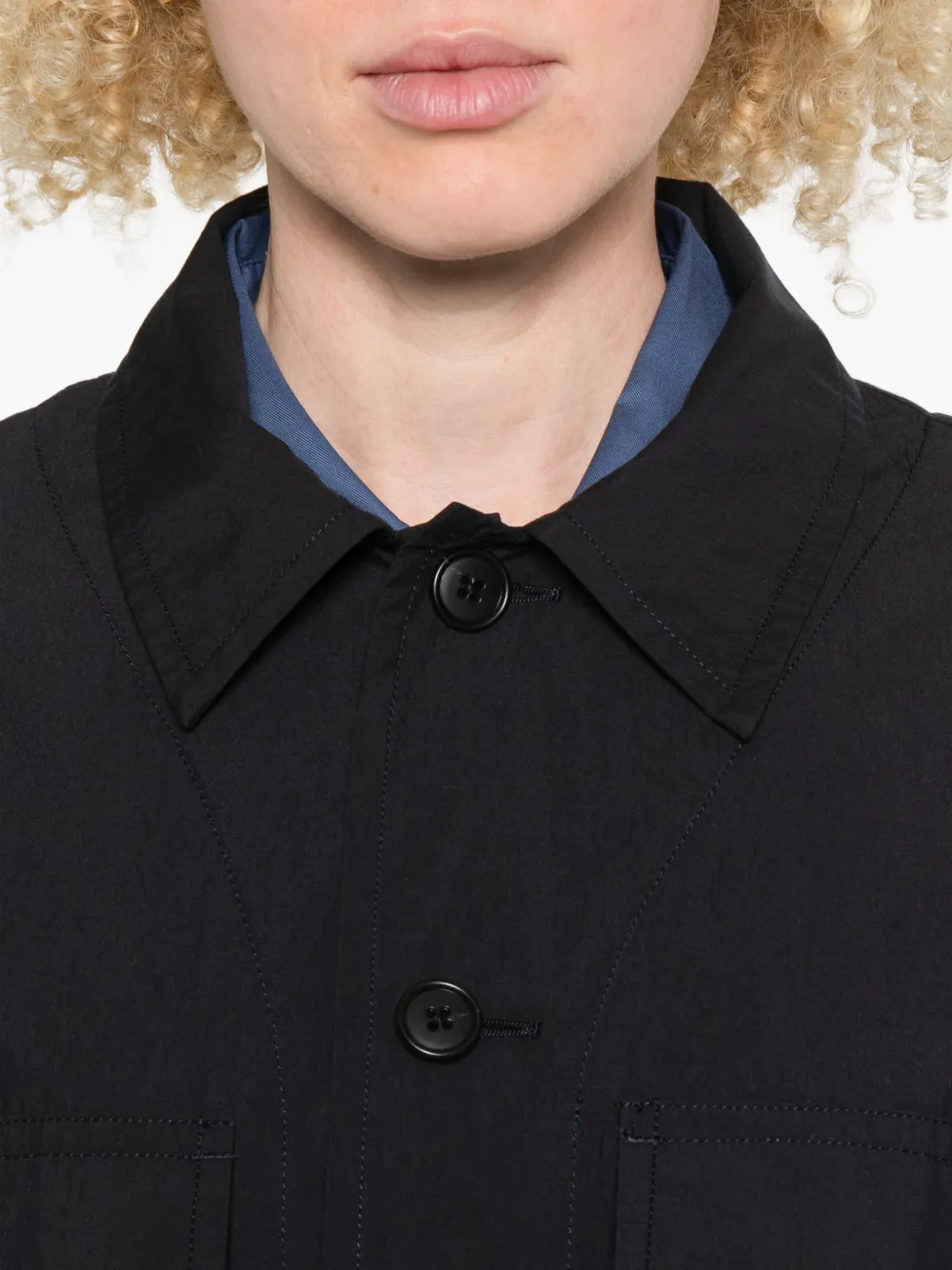 nicholson & nicholson Shirtjack met meerdere zakken Blauw