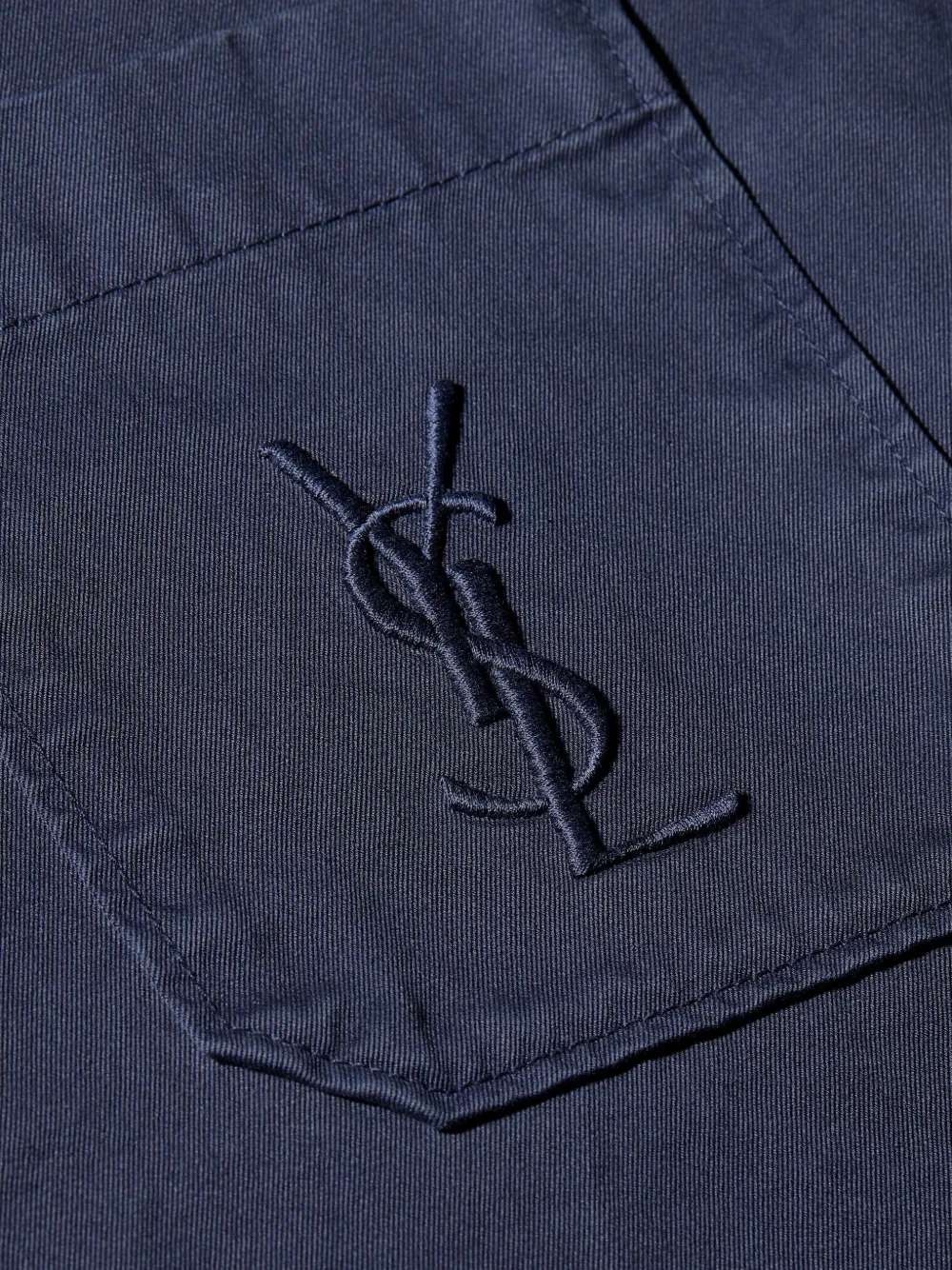  Saint Laurent Cassandre Shirt Jacket - Blue 