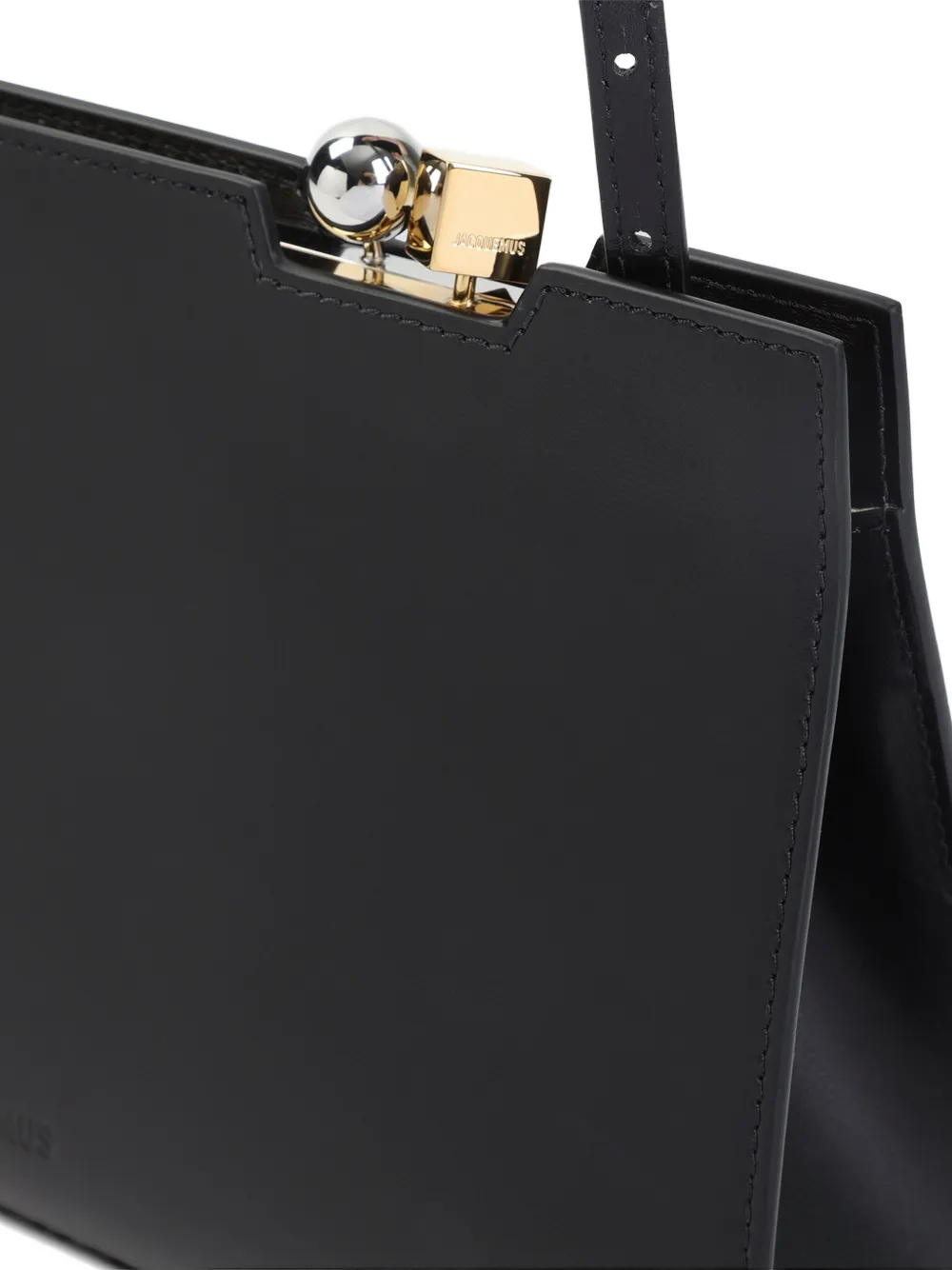 Jacquemus Le Salon leren clutch Zwart