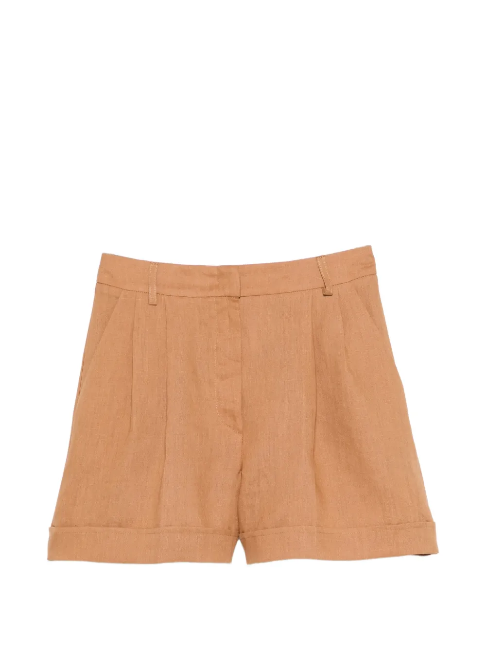 ACTUALEE pleated shorts - Nude