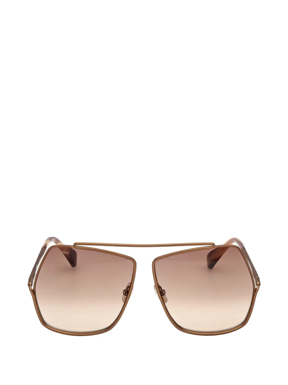Max Mara Eyewear geometric-frame sunglasses - Marrone