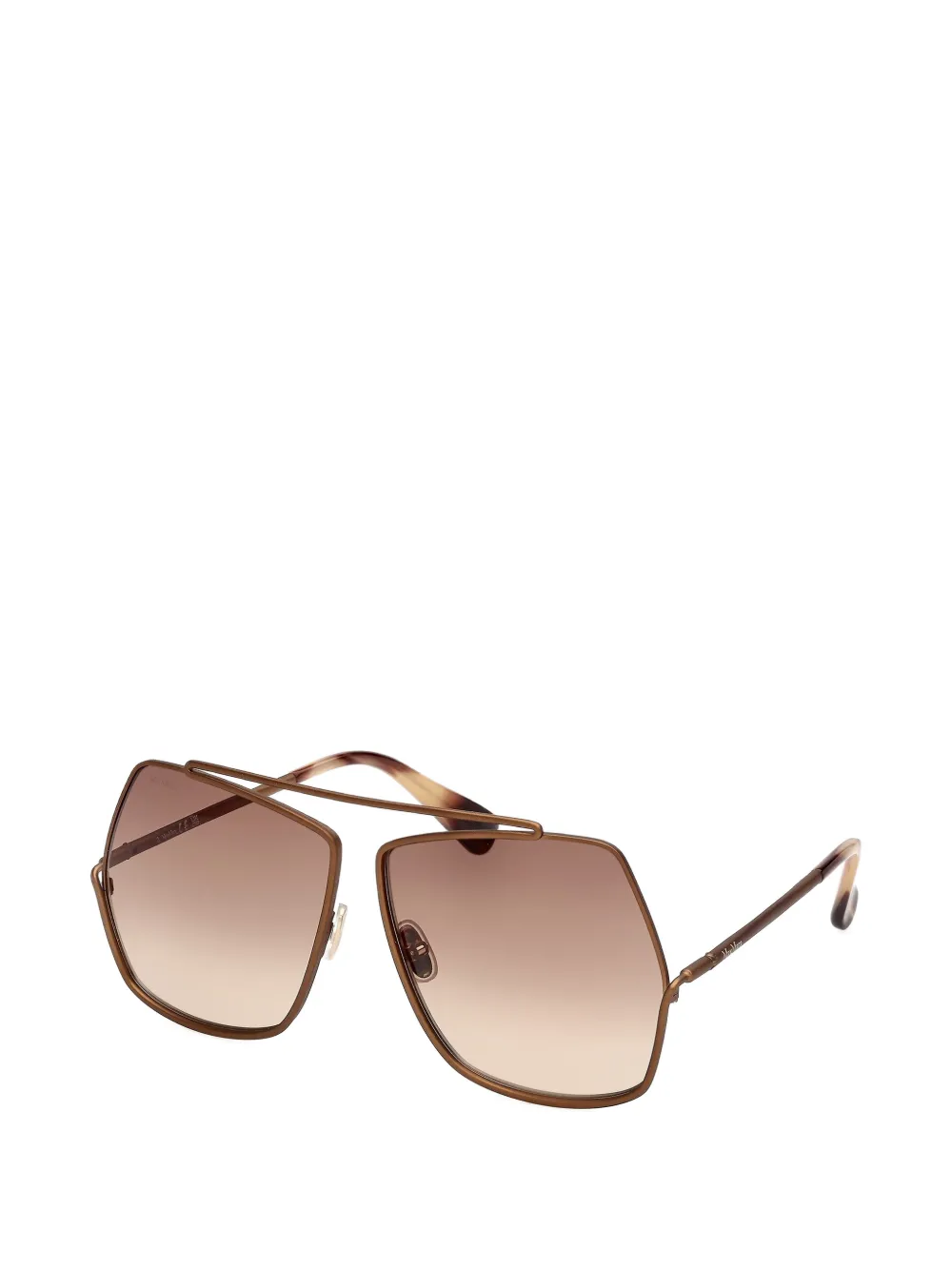  Max Mara Eyewear Geometric-frame Sunglasses - Brown 