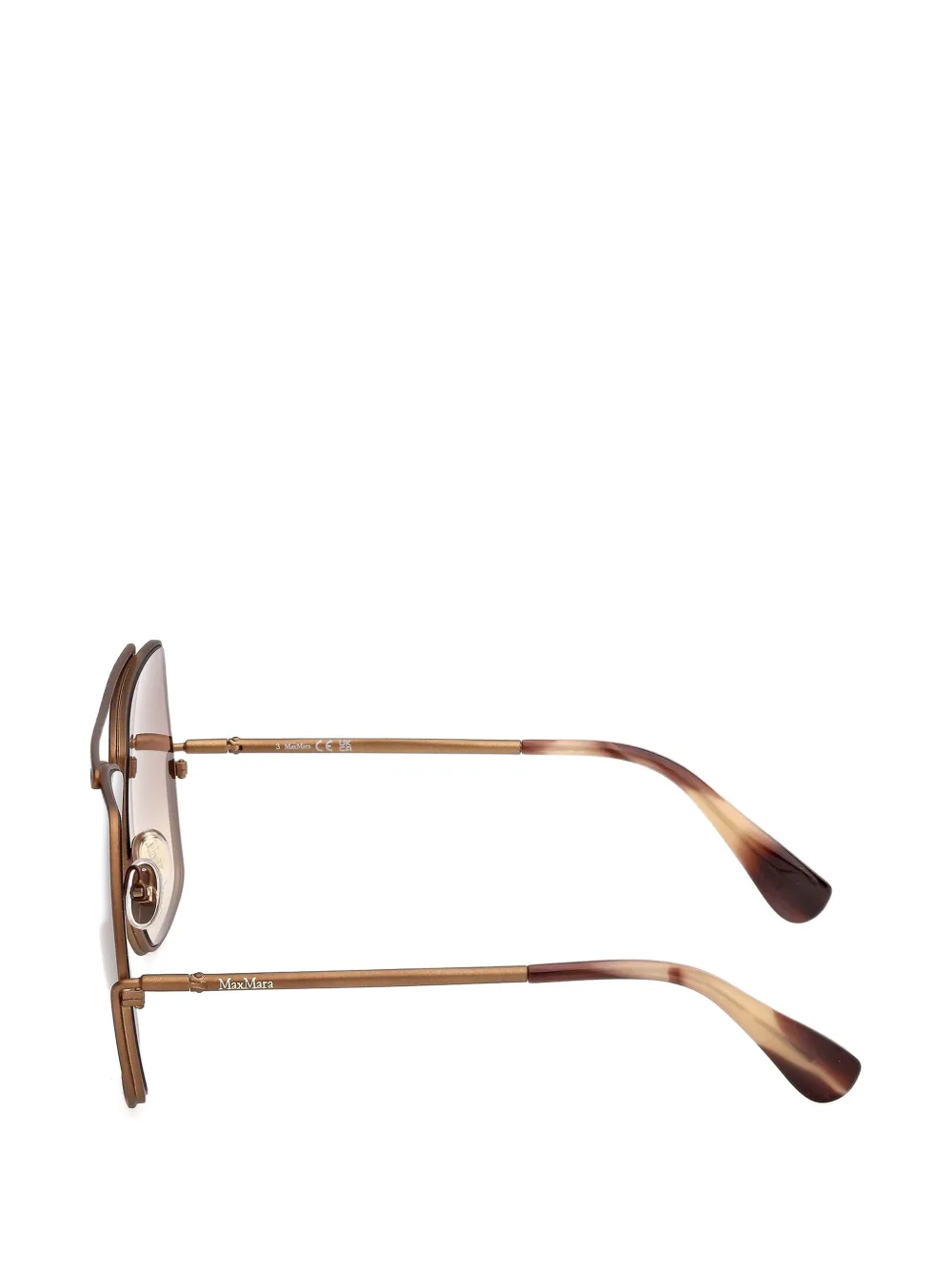  Max Mara Eyewear Geometric-frame Sunglasses - Brown 
