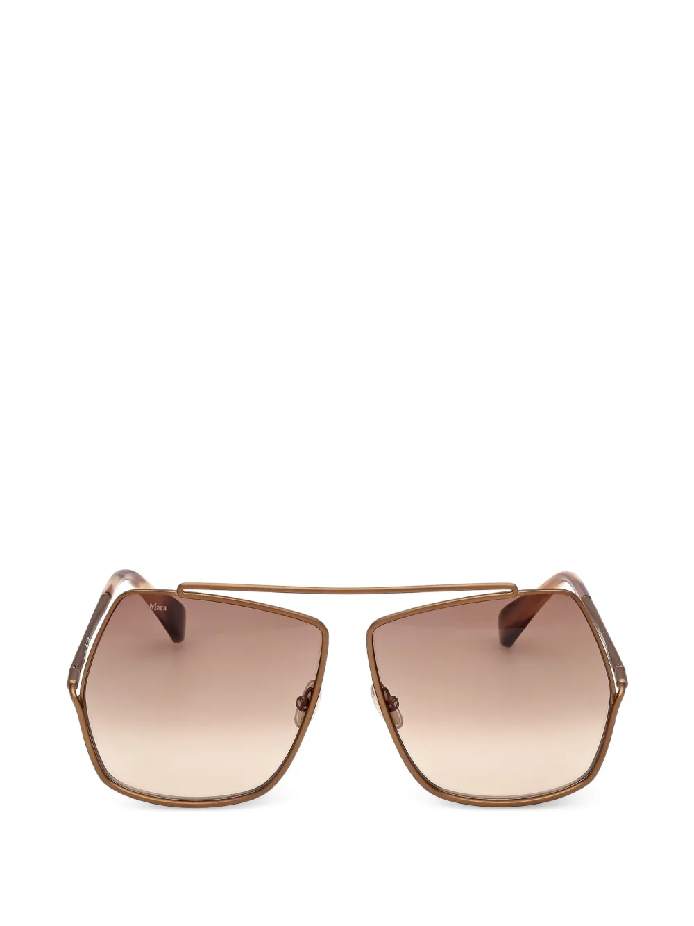Max Mara Eyewear geometric-frame sunglasses - Braun