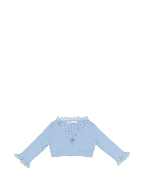Miss Grant Kids ruffled cardigan