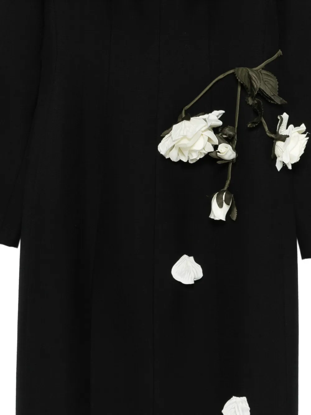 Cristina Savulescu The Promised midi-jurk met bloemenprint Zwart