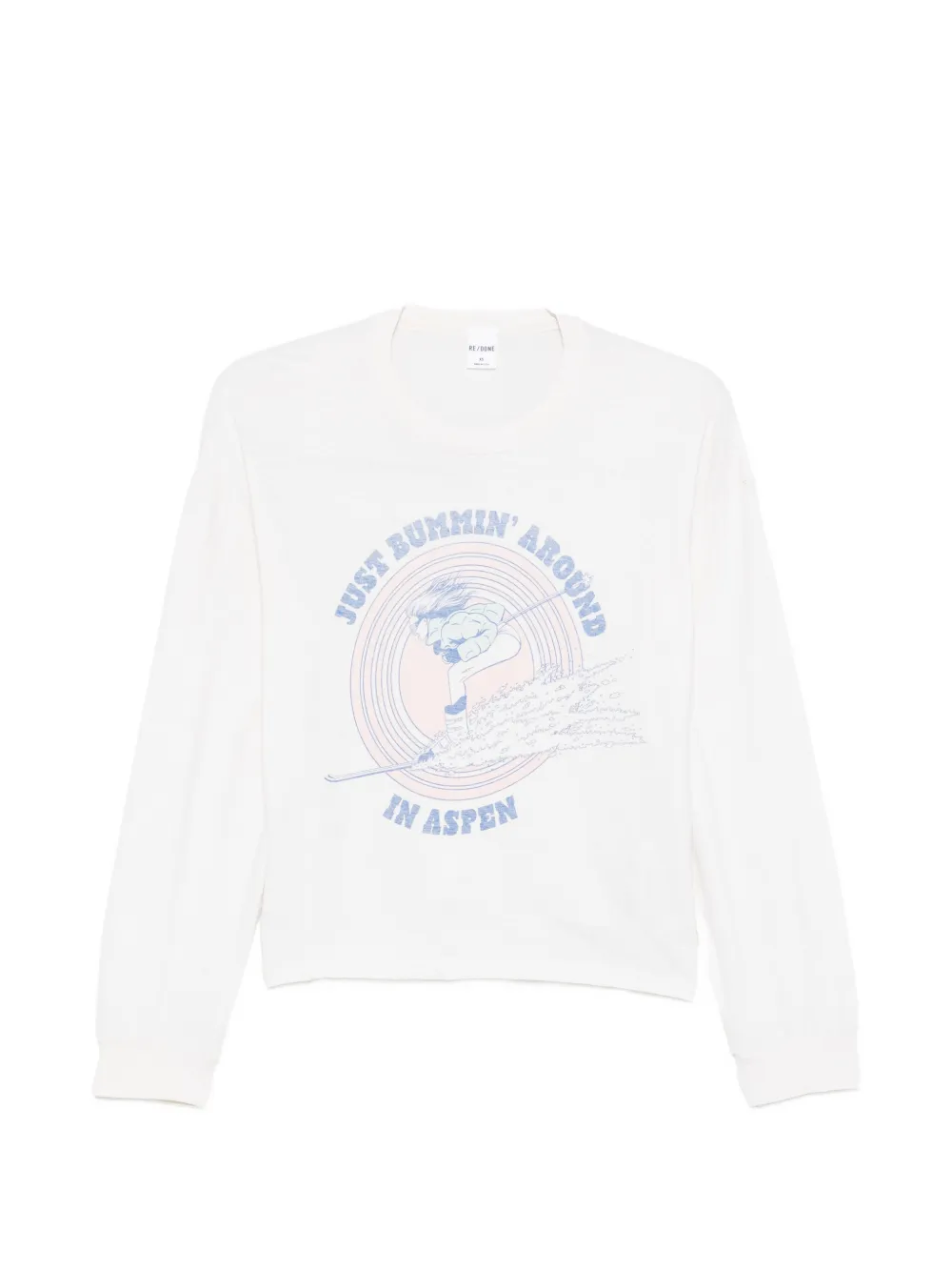 RE/DONE Boxy Boyfriend long-sleeve T-shirt - Bianco