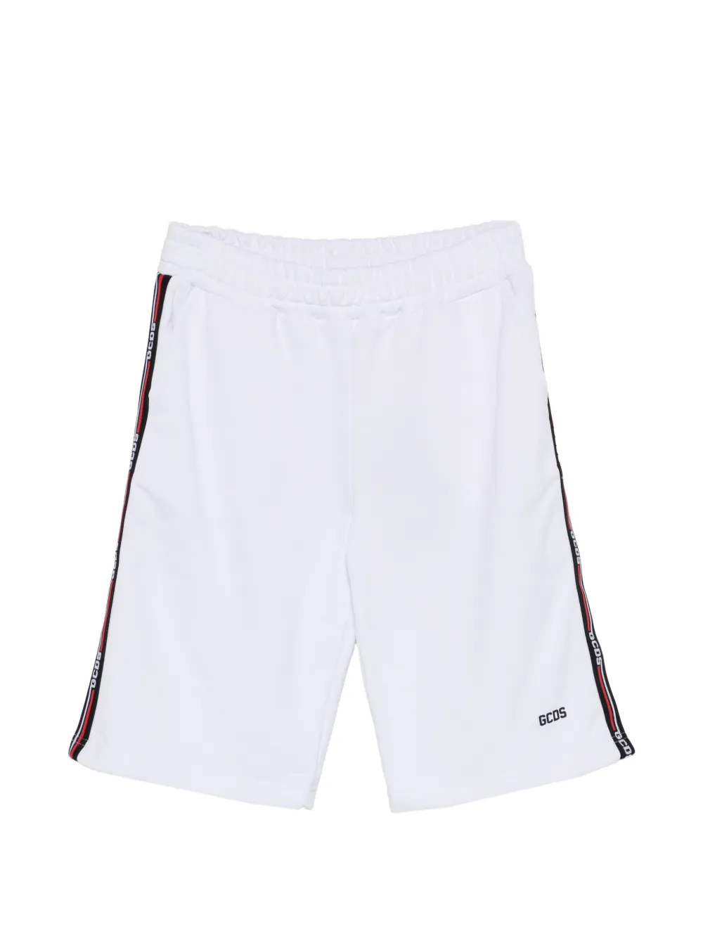 Gcds Kids logo-stripe shorts - White