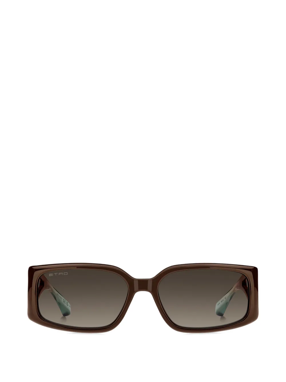 ETRO cut-out rectangular sunglasses - Marrone