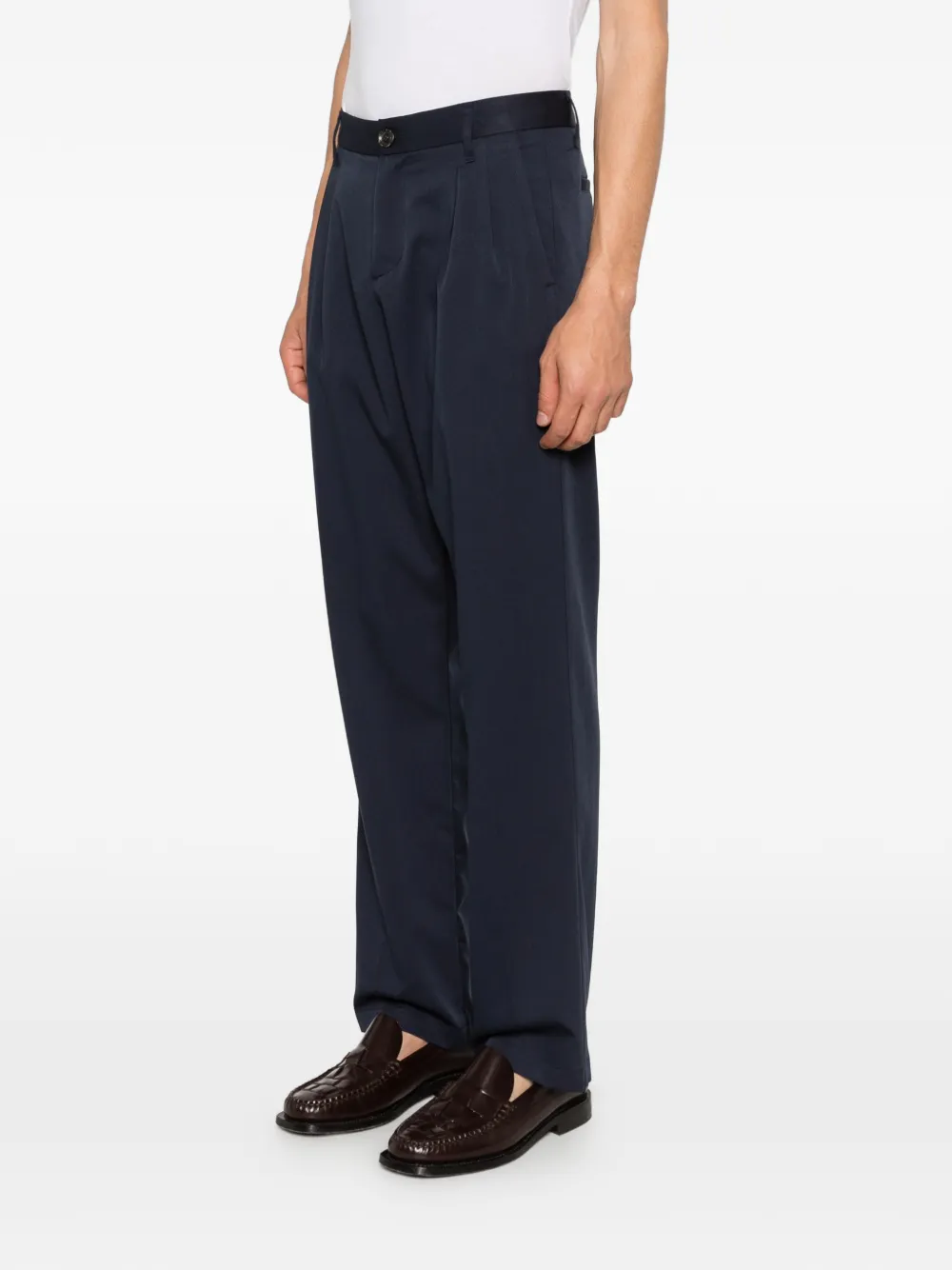  Imperial Pleated-design Trousers - Blue 