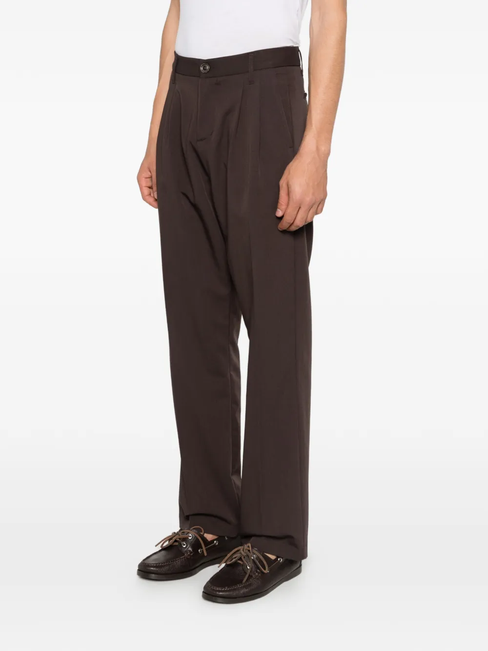  Imperial Pleated-design Trousers - Brown 