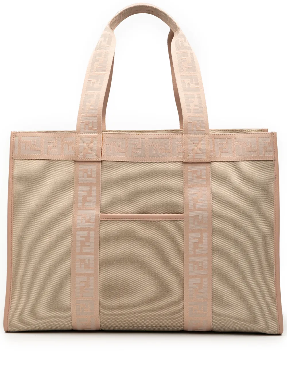 Fendi Pre-Owned 2010-2026 Zucca Trimmed Canvas tote bag - Marrone