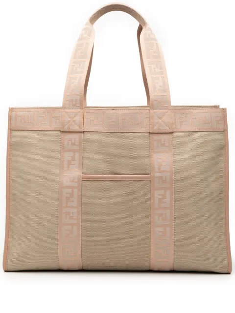 Fendi Pre-Owned 2010-2026 Zucca Trimmed Canvas tote bag