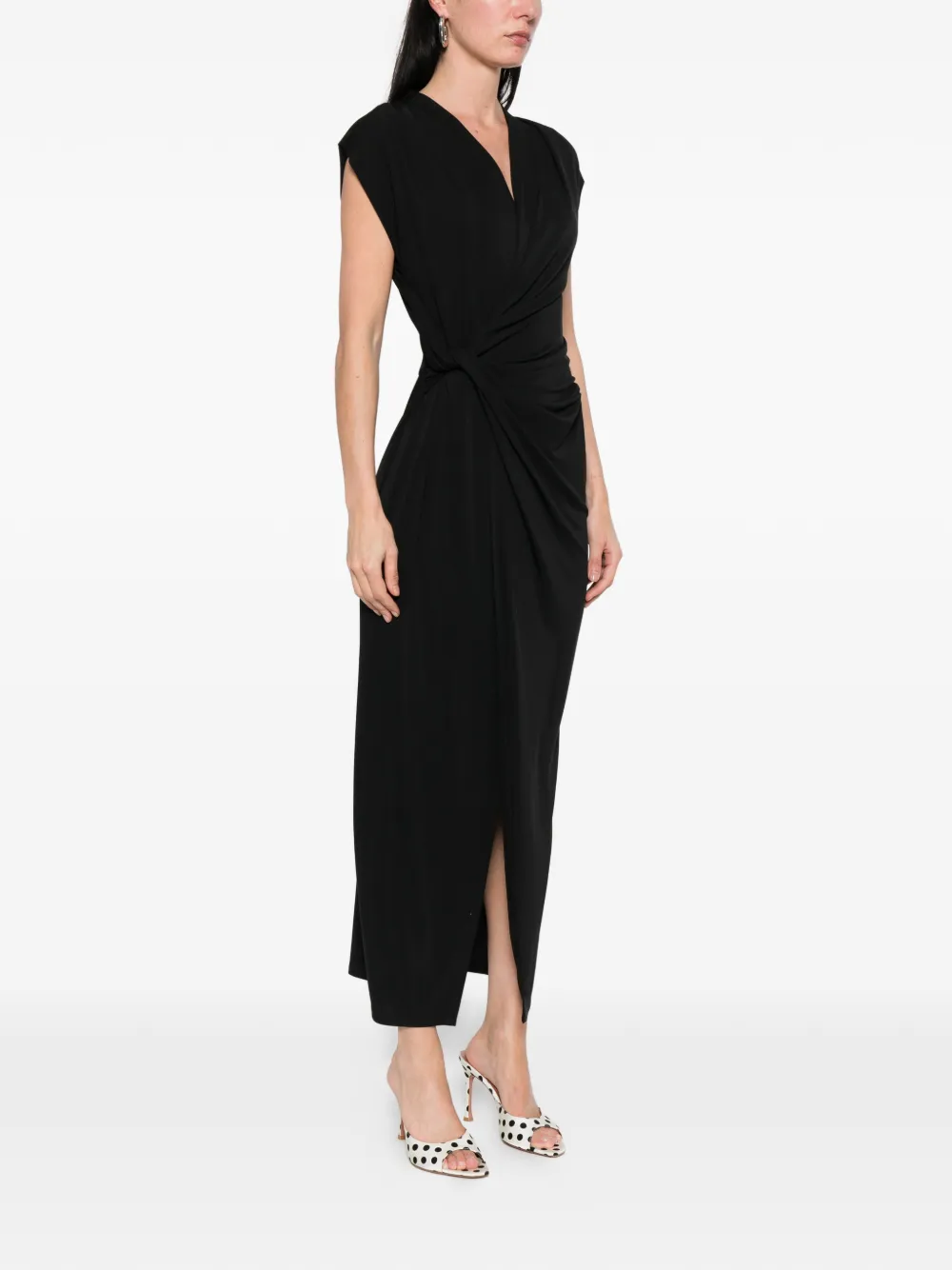  Imperial Knotted Midi Dress - Black 