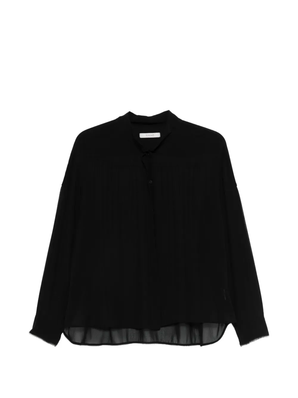 Kristensen Du Nord frayed-detail shirt - Nero