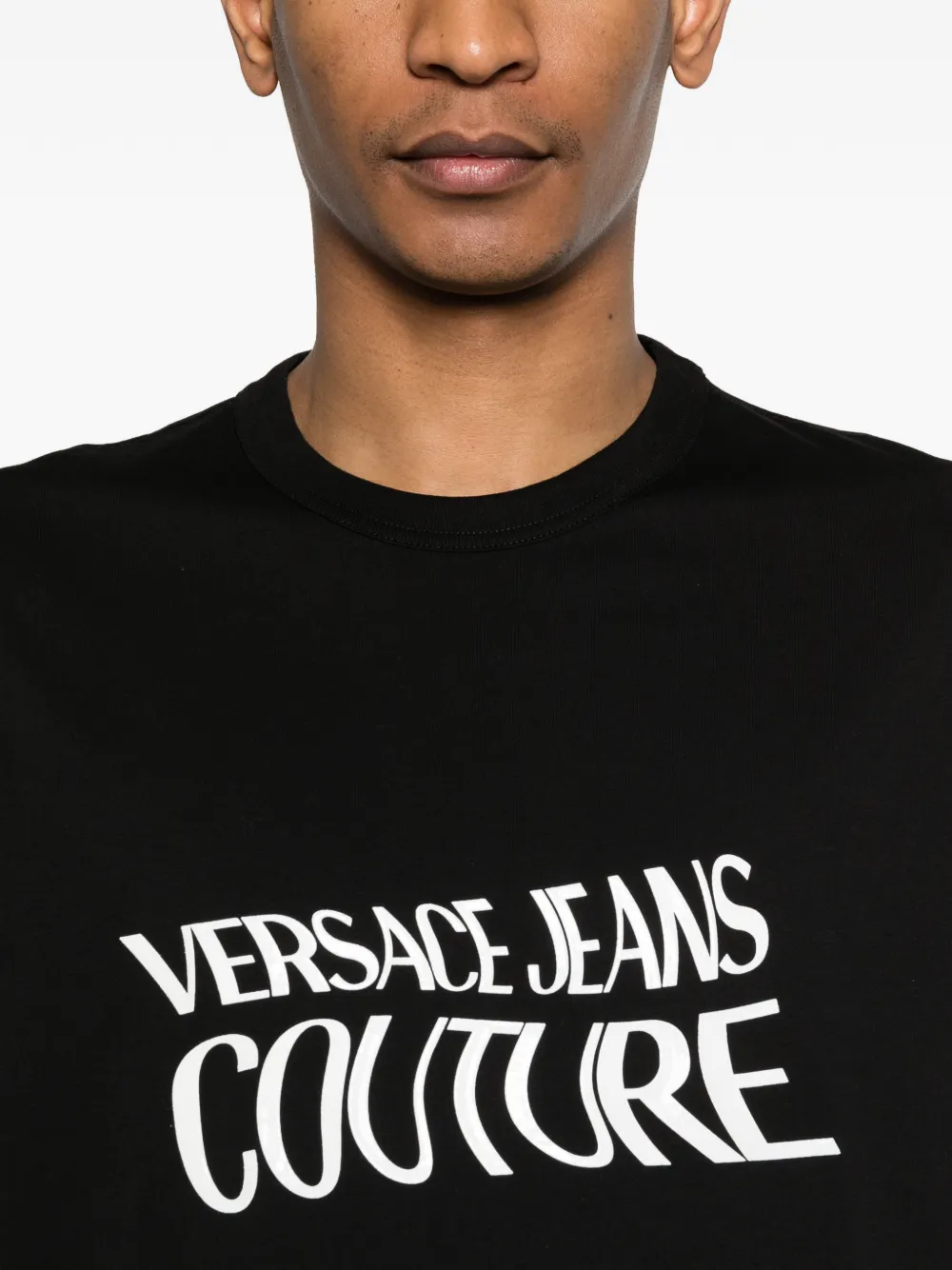 Versace Jeans Couture Logo Liquify T-shirt Zwart