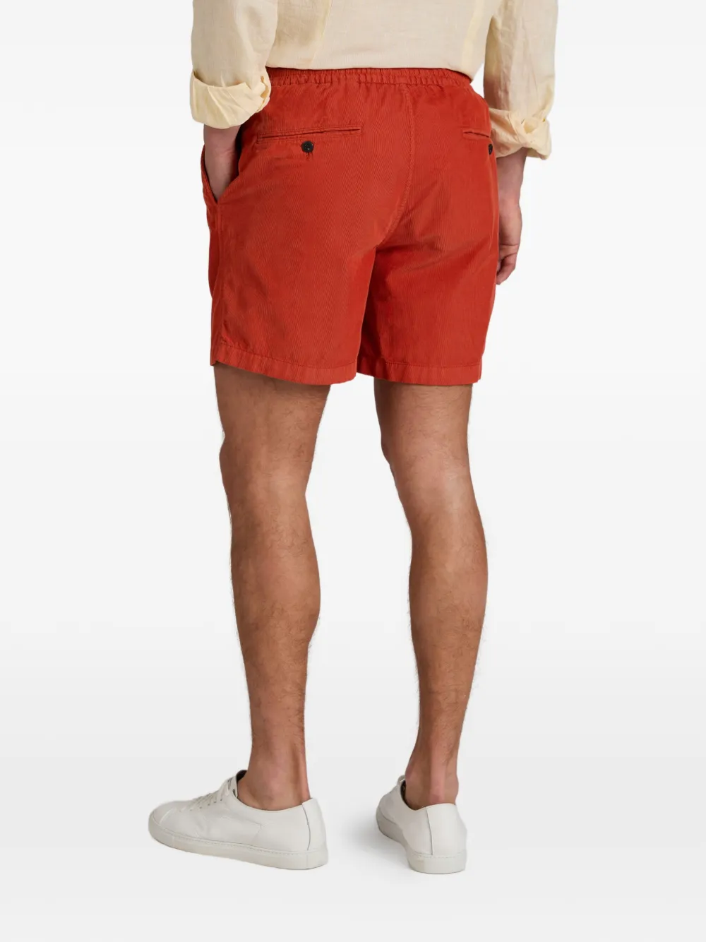 slowear Fluwelen regular-fit shorts met trekkoord Oranje